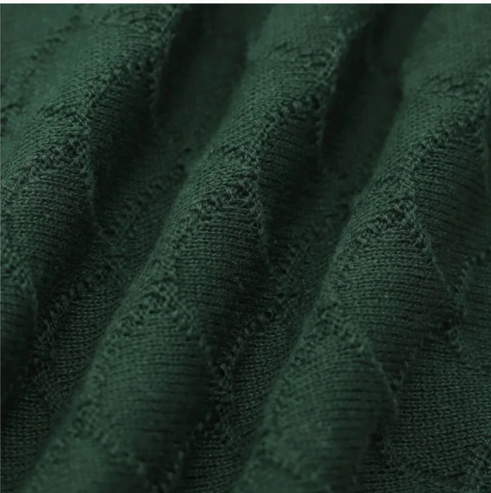 Rihoas Dark Green Scalloped Sweater With Pearl Buttons NWT - Picture 5 of 8